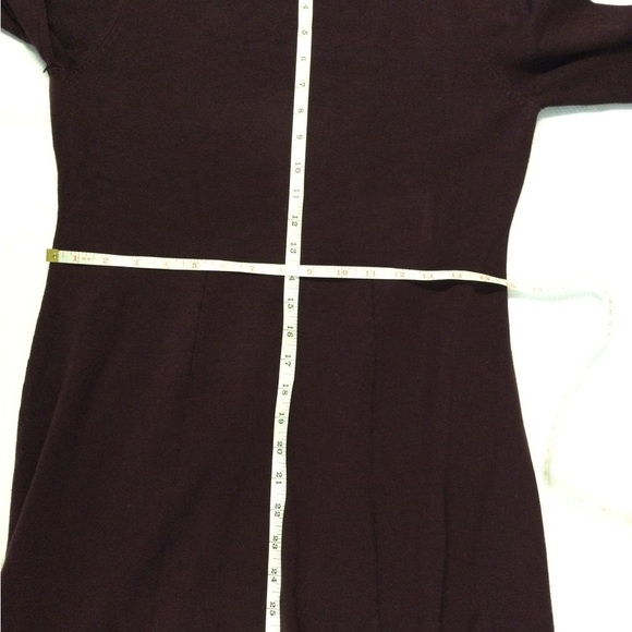 Jessica Howard Women's Long Sleeve Sweater Knit Dress in Color Wine Size Medium - Picture 10 of 10